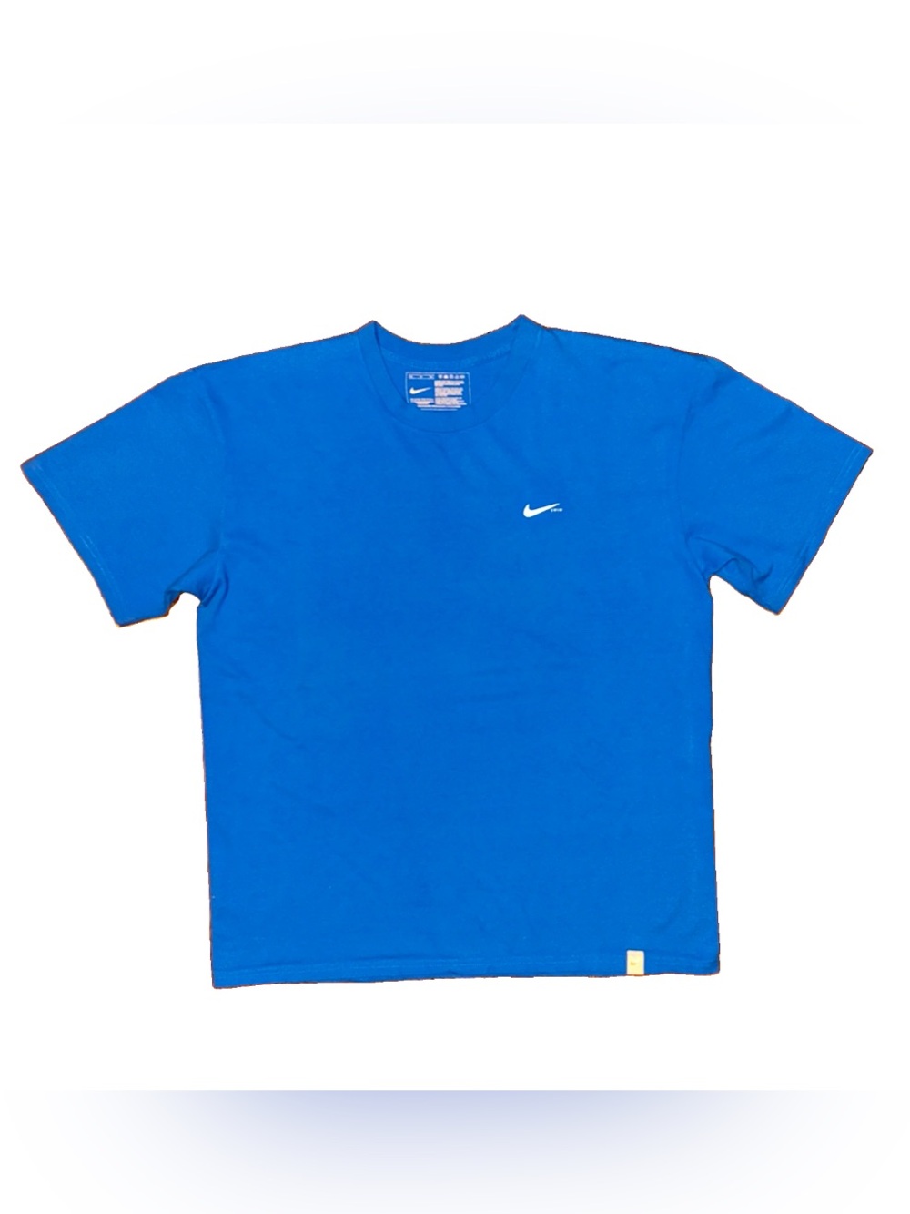 Nike Swim T-Shirt Mens XL Blue Short Sleeve Center Swoosh Logo Graphic Back Hit